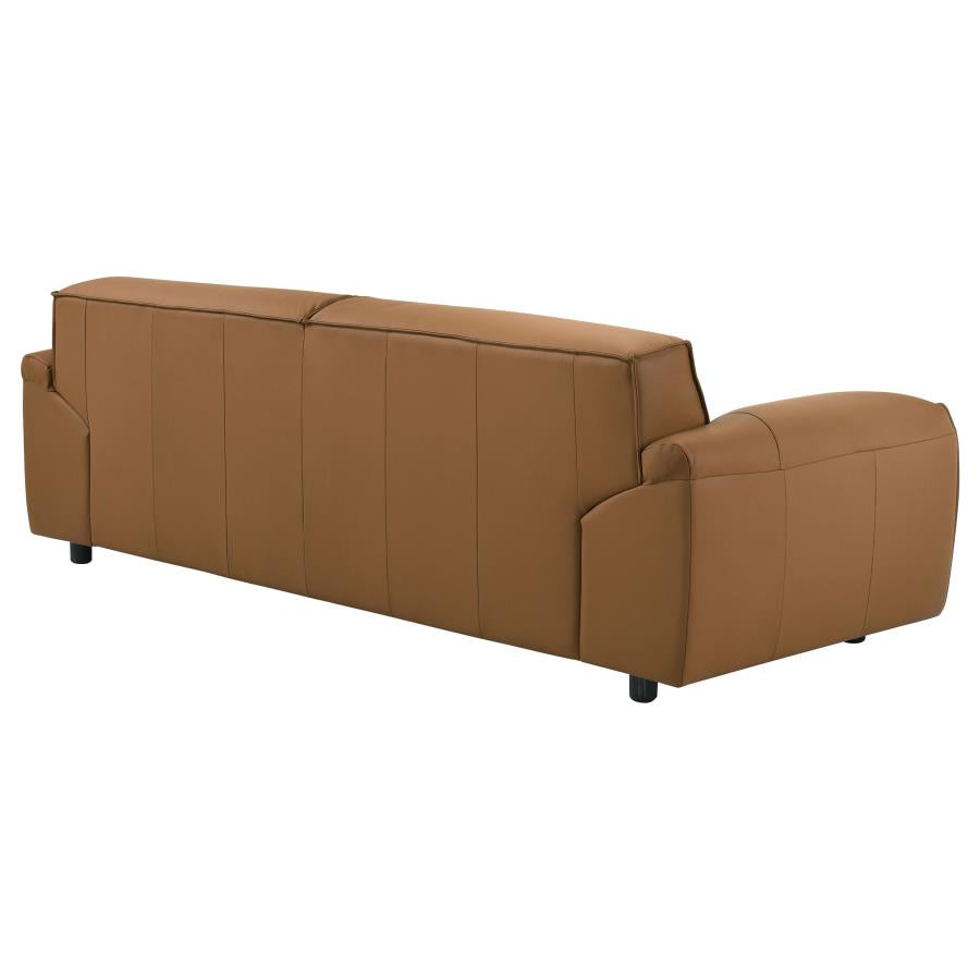Buxton Top Grain Leather Upholstered Sofa Orange - 509501