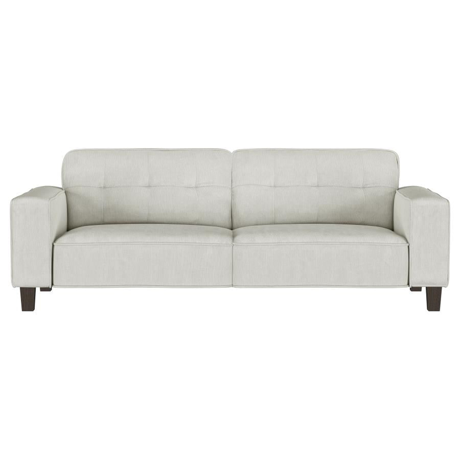 Deerhurst 2-piece Upholstered Track Arm Sofa Set Greige - 509647-S2