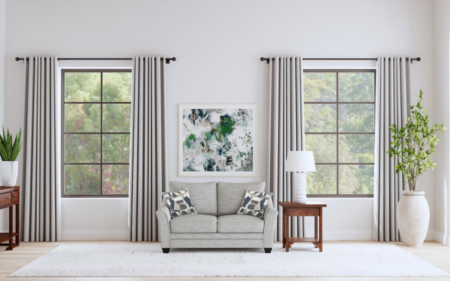 Tomkins Boucle Upholstered Loveseat Light Grey - 509672