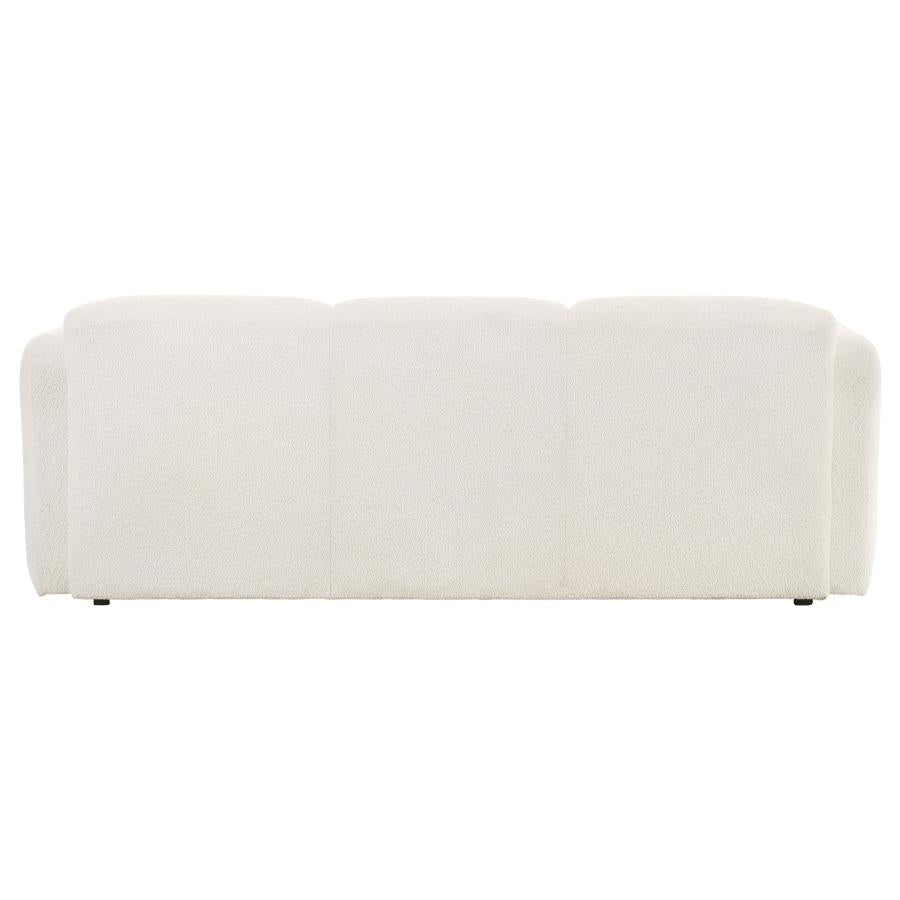 Dorset Fabric Upholstered Round Track Arm Sofa White - 509811