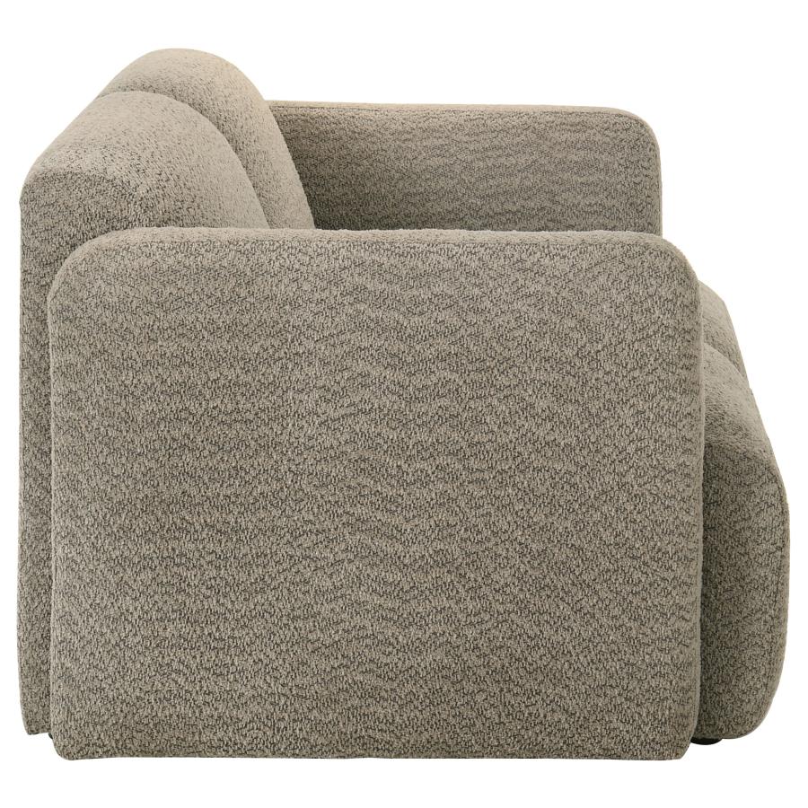 Dorset 2-piece Upholstered Round Track Arm Sofa Set Brown - 509814-S2