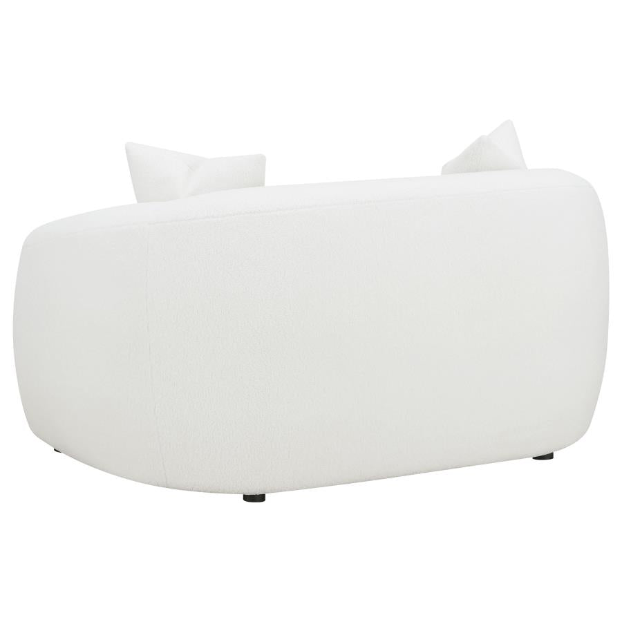 Isabella 3-piece Faux Sheepskin Upholstered Sofa Set Natural - 509871-S3