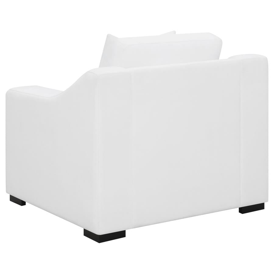 Ashlyn 3-piece Upholstered Sloped Arm Sofa Set White - 509891-S3