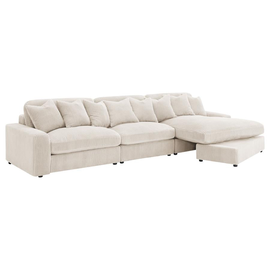 Blaine Upholstered Reversible Chaise Sectional Sofa Sand - 509899-SET