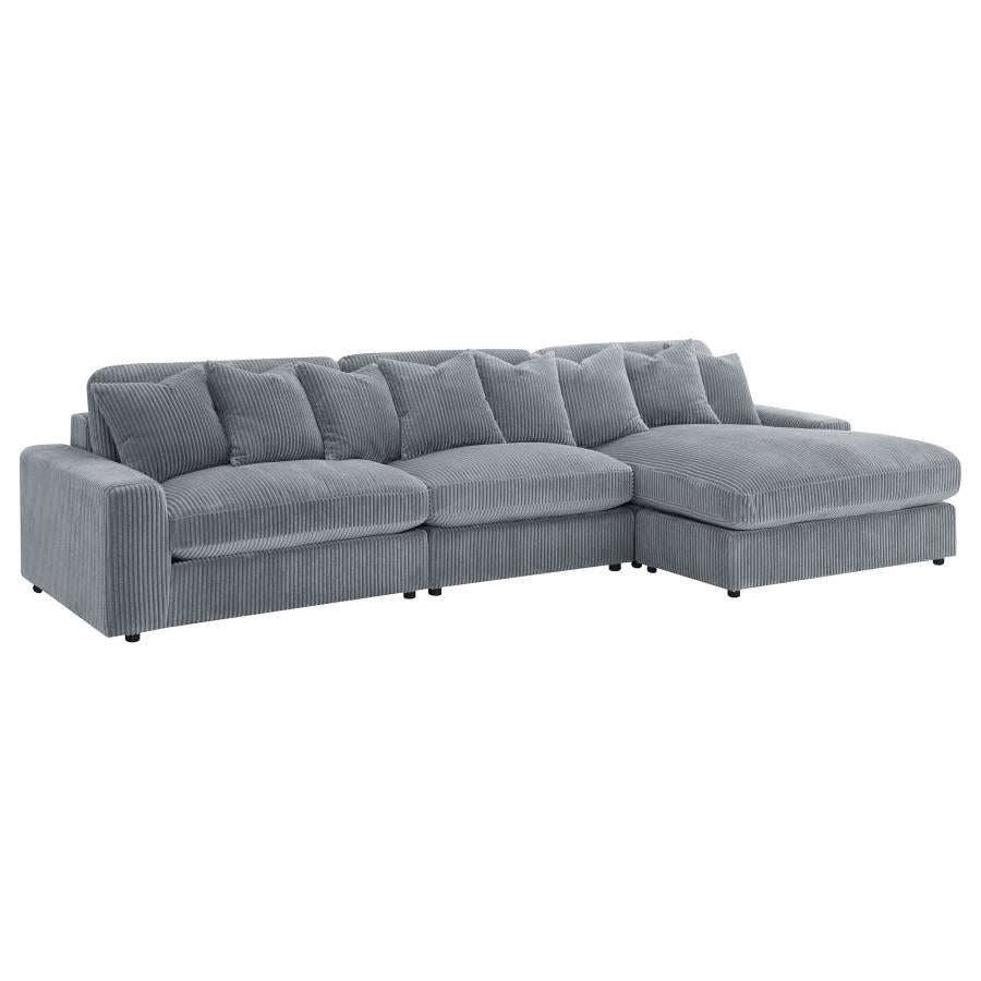 Blaine Upholstered Reversible Chaise Sectional Sofa Fog - 509900-SET