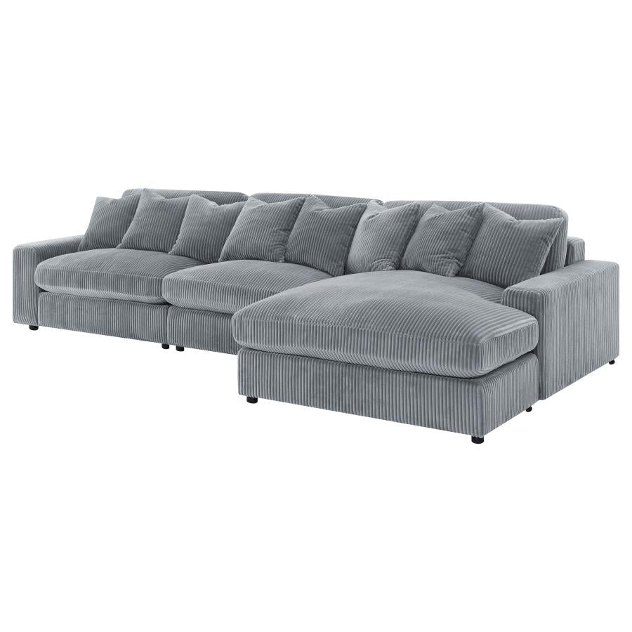 Blaine Upholstered Reversible Chaise Sectional Sofa Fog - 509900-SET