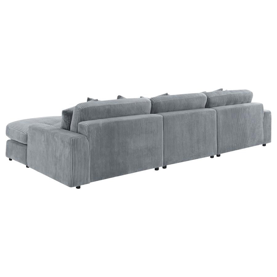 Blaine Upholstered Reversible Chaise Sectional Sofa Fog - 509900-SET