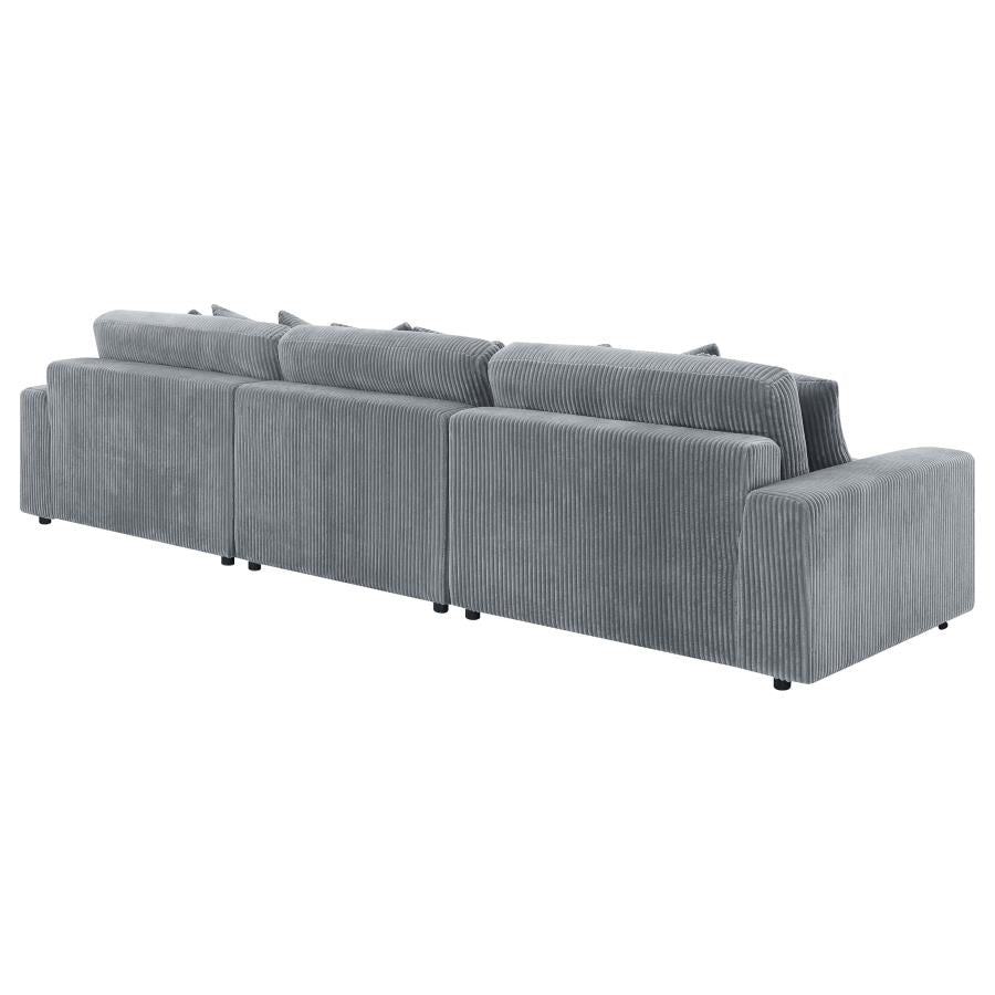 Blaine Upholstered Reversible Chaise Sectional Sofa Fog - 509900-SET