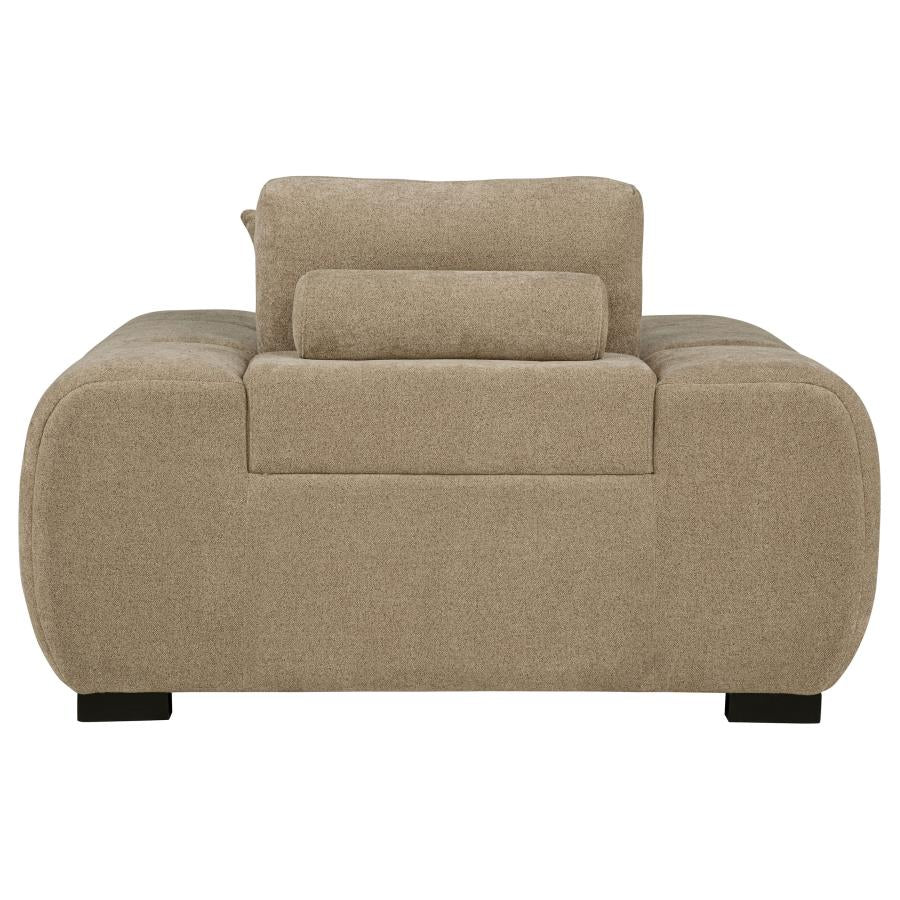 Octavia Upholstered Track Arm Accent Chair Camel - 509963