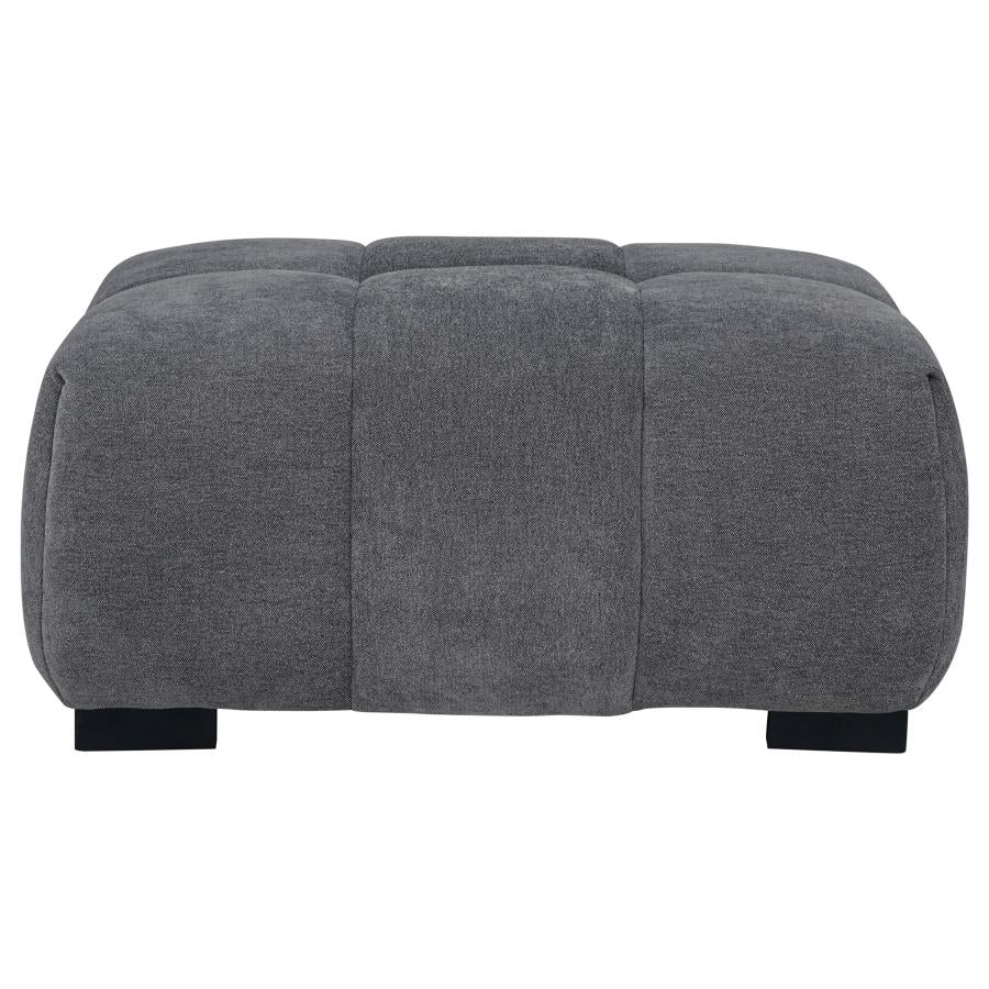 Octavia Upholstered Rectangular Ottoman Charcoal Grey - 509968