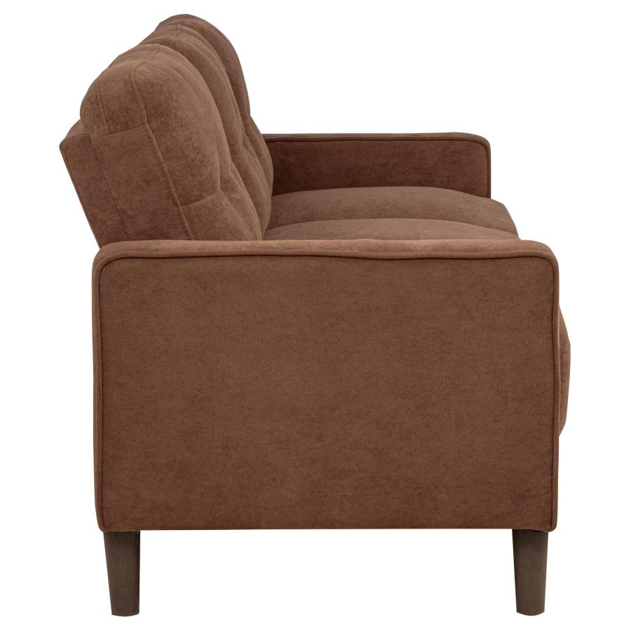 Bowen II 2-piece Fabric Upholstered Track Arm Sofa Set Rust - 509971-S2