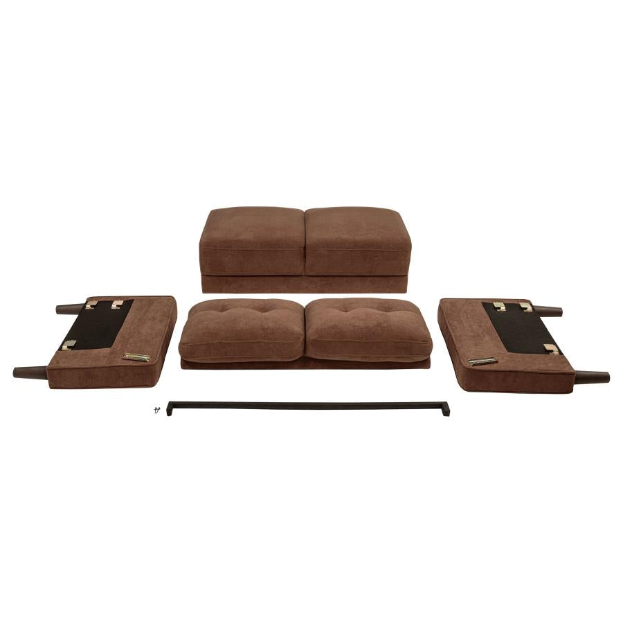 Bowen II Fabric Upholstered Track Arm Loveseat Rust - 509972