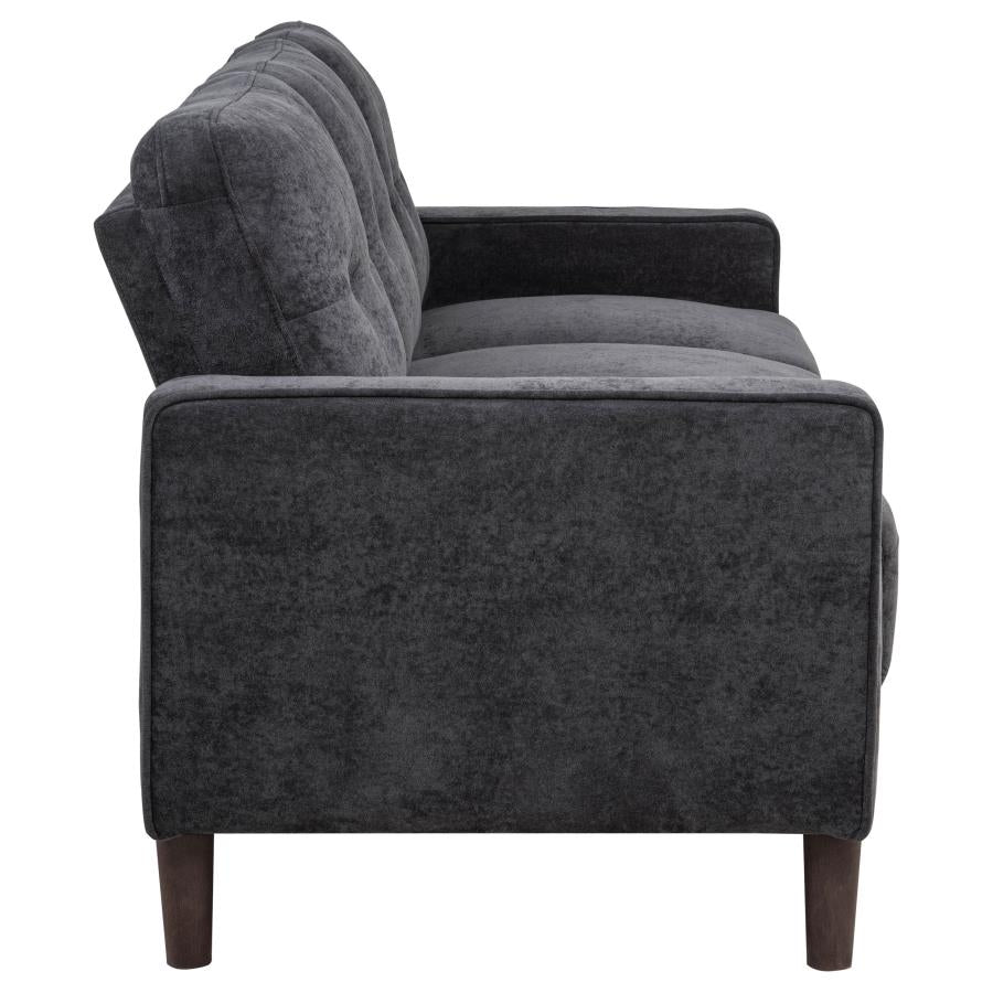 Bowen II 2-piece Upholstered Track Arm Sofa Set Steel Grey - 509981-S2