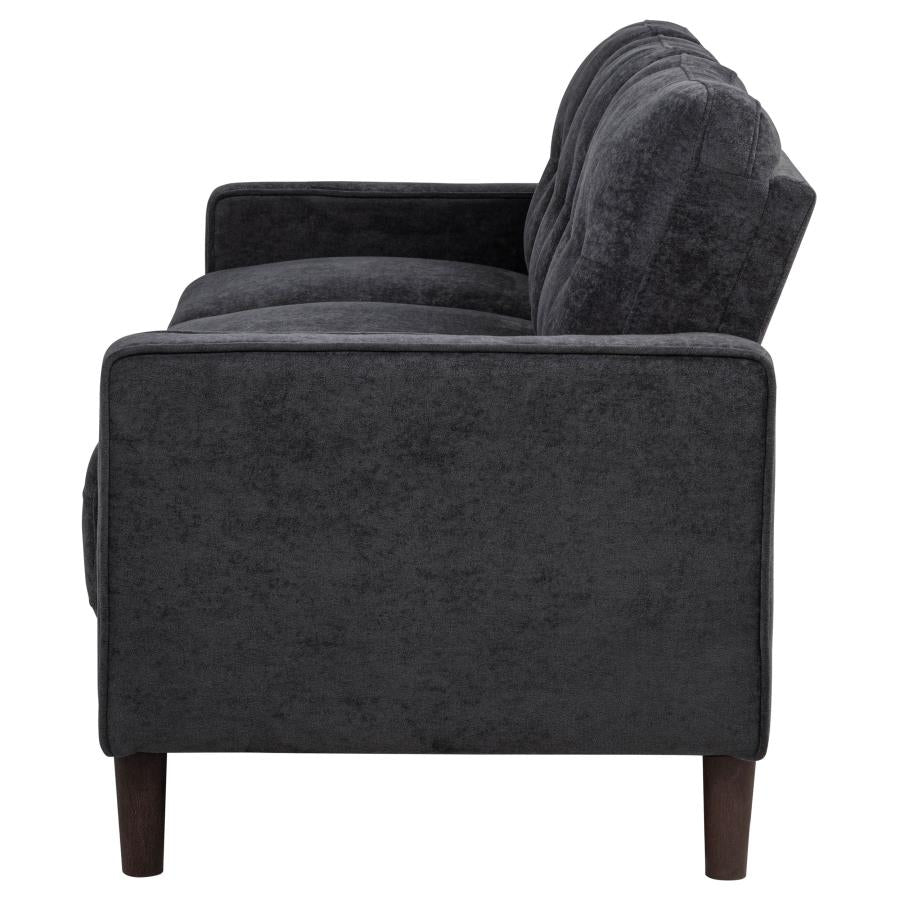 Bowen II Fabric Upholstered Track Arm Sofa Steel Grey - 509981