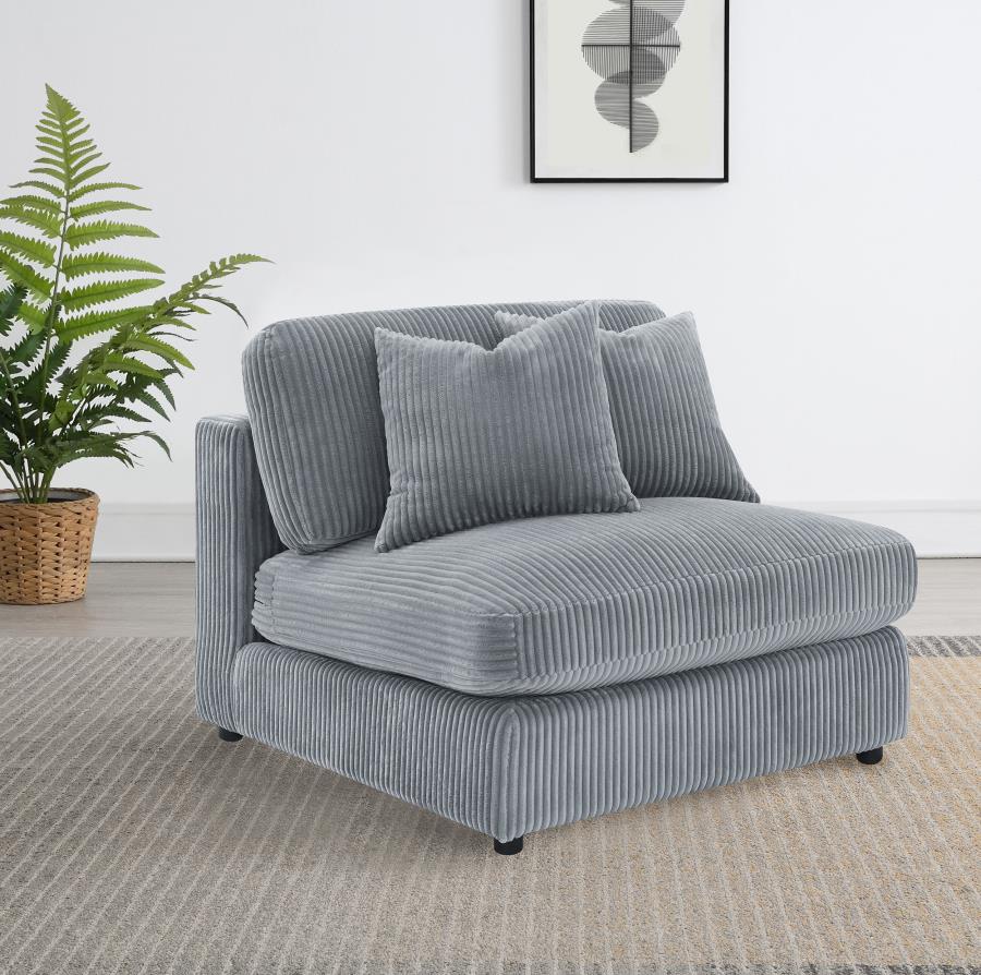 Blaine Upholstered Armless Chair Fog - 509997