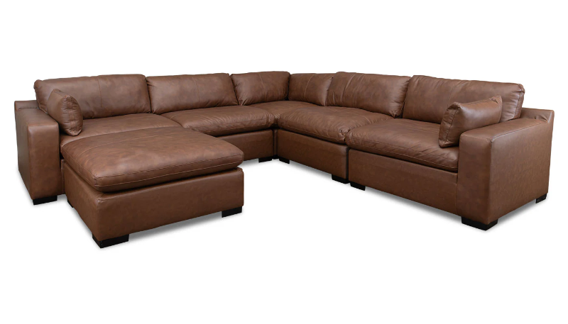 City Limits II 5-Piece Sectional & Ottoman - OTDSCL+ARCDSCLx2+RACDSCL+LACDSCL+WEDSCL