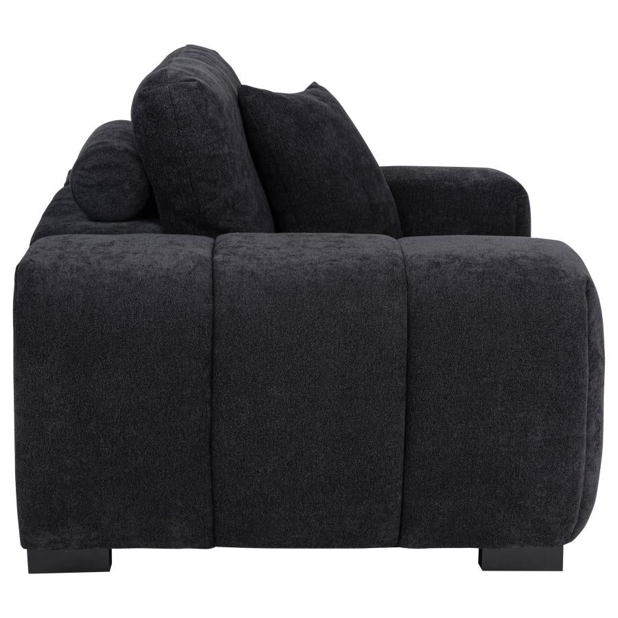 Octavia Upholstered Track Arm Accent Chair Black - 511063