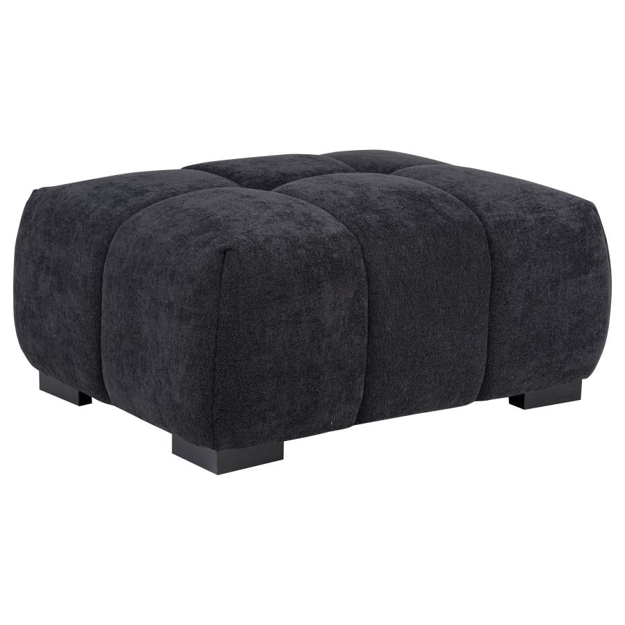 Octavia Upholstered Rectangular Ottoman Black - 511064