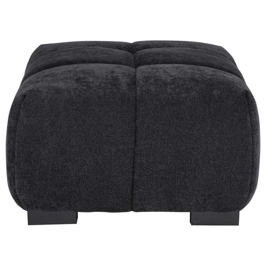 Octavia Upholstered Rectangular Ottoman Black - 511064