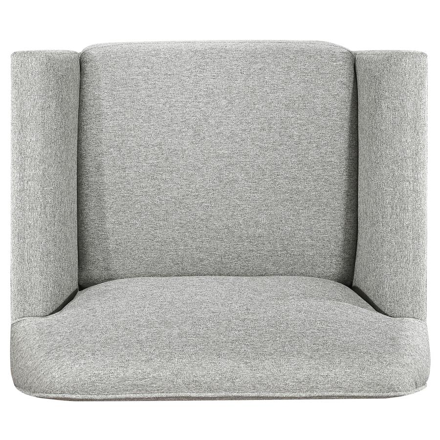 Vaughn 3-piece Fabric Upholstered Flared Arm Sofa Set Grey - 511071-S3