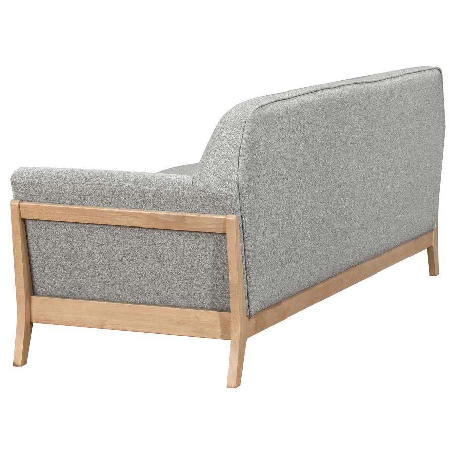 Vaughn Fabric Upholstered Flared Arm Sofa Grey - 511071