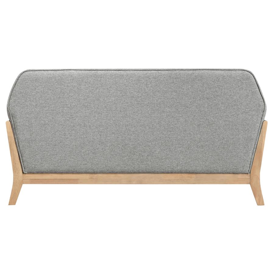 Vaughn Fabric Upholstered Flared Arm Loveseat Grey - 511072