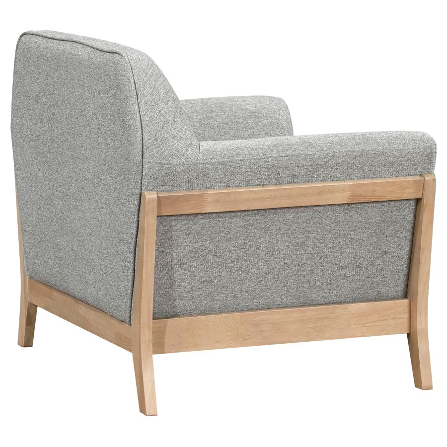 Vaughn Fabric Upholstered Flared Arm Accent Chair Grey - 511073