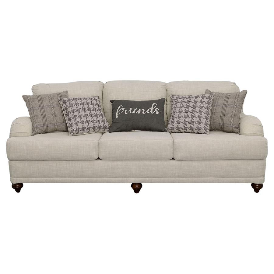 Glenn 3-piece Upholstered Sofa Set Light Grey and Grey - 511094-S3