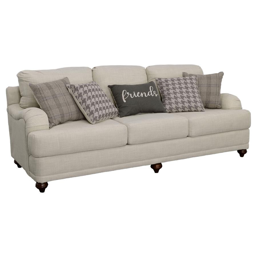 Glenn Upholstered English Arm Sofa Light Grey and Grey - 511094