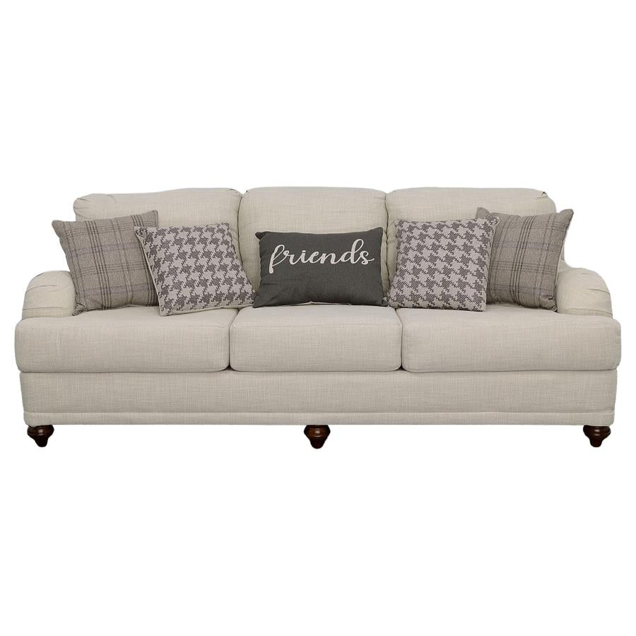 Glenn Upholstered English Arm Sofa Light Grey and Grey - 511094
