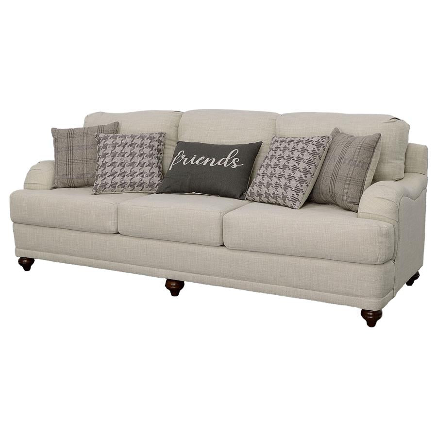 Glenn Upholstered English Arm Sofa Light Grey and Grey - 511094
