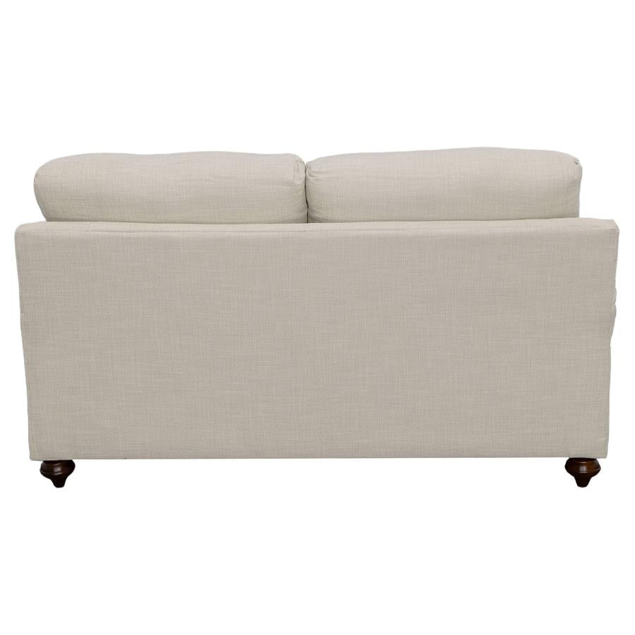 Glenn Upholstered English Arm Loveseat Light Grey and Grey - 511095