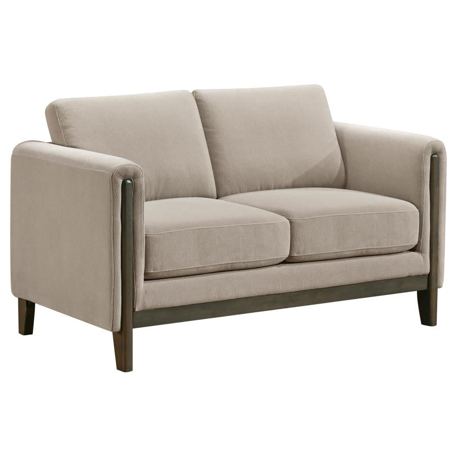 Islington 2-piece Upholstered Panel Arm Sofa Set Taupe - 511101-S2