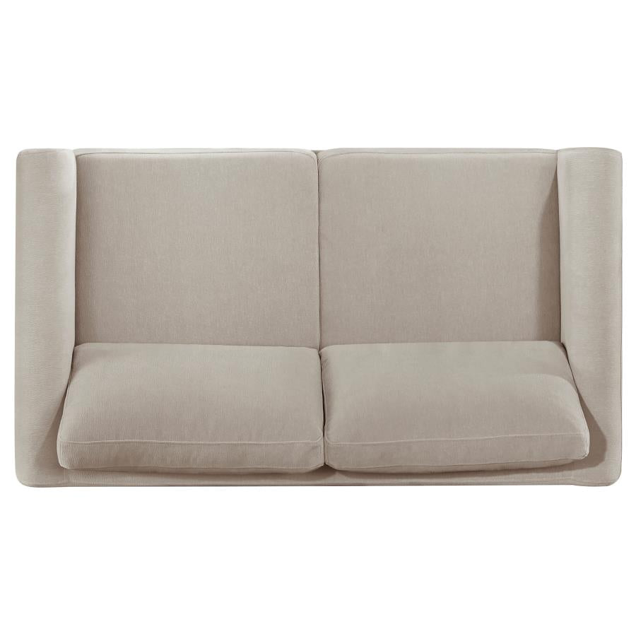 Islington 2-piece Upholstered Panel Arm Sofa Set Taupe - 511101-S2