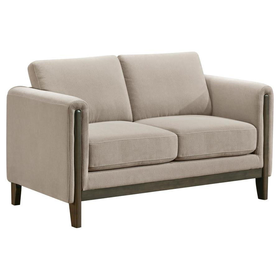 Islington 3-piece Upholstered Panel Arm Sofa Set Taupe - 511101-S3