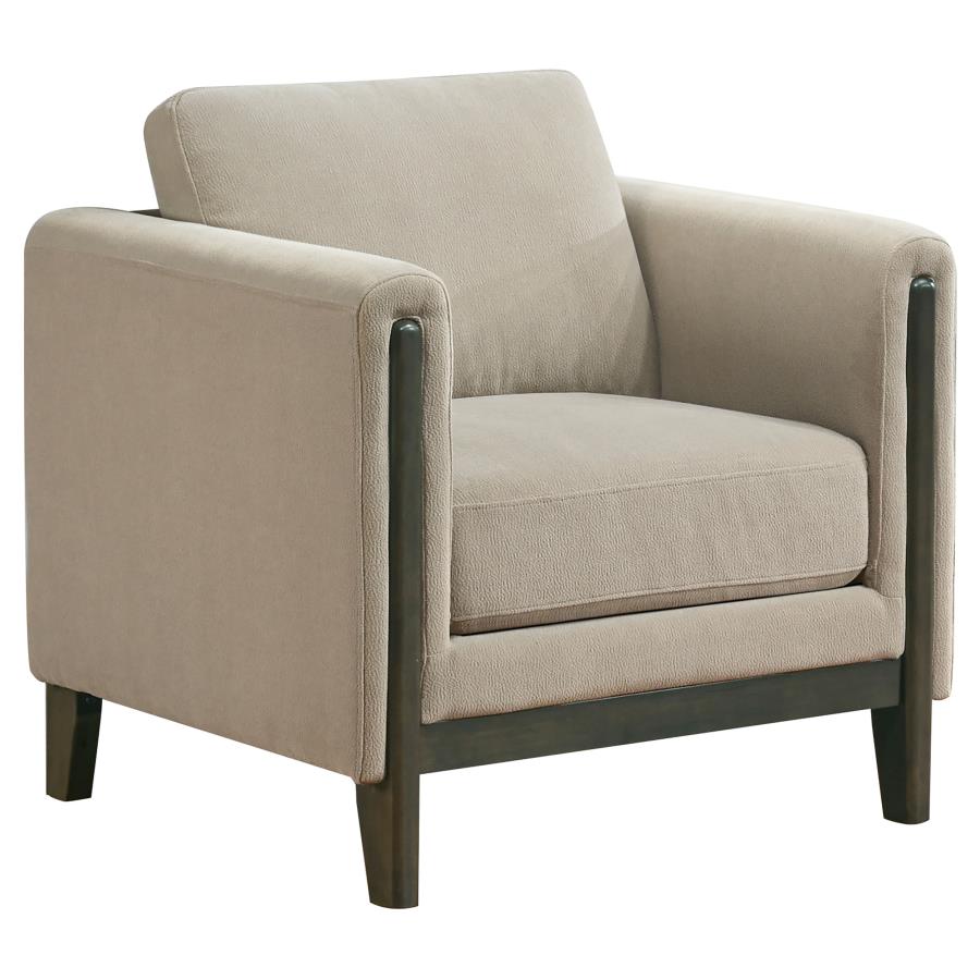 Islington 3-piece Upholstered Panel Arm Sofa Set Taupe - 511101-S3