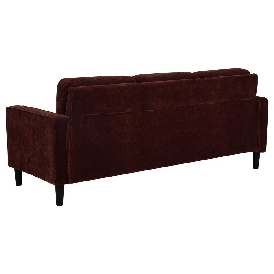 Ruth 3-piece Fabric Upholstered Track Arm Sofa Rust Red - 511211-S3