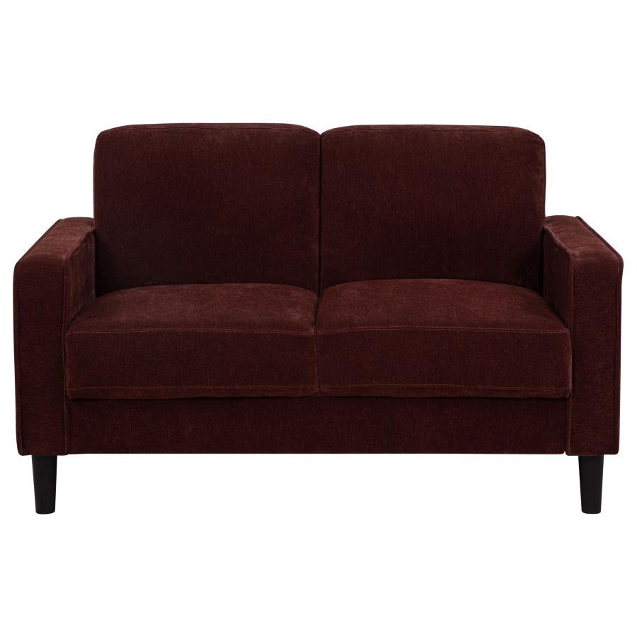 Ruth 3-piece Fabric Upholstered Track Arm Sofa Rust Red - 511211-S3