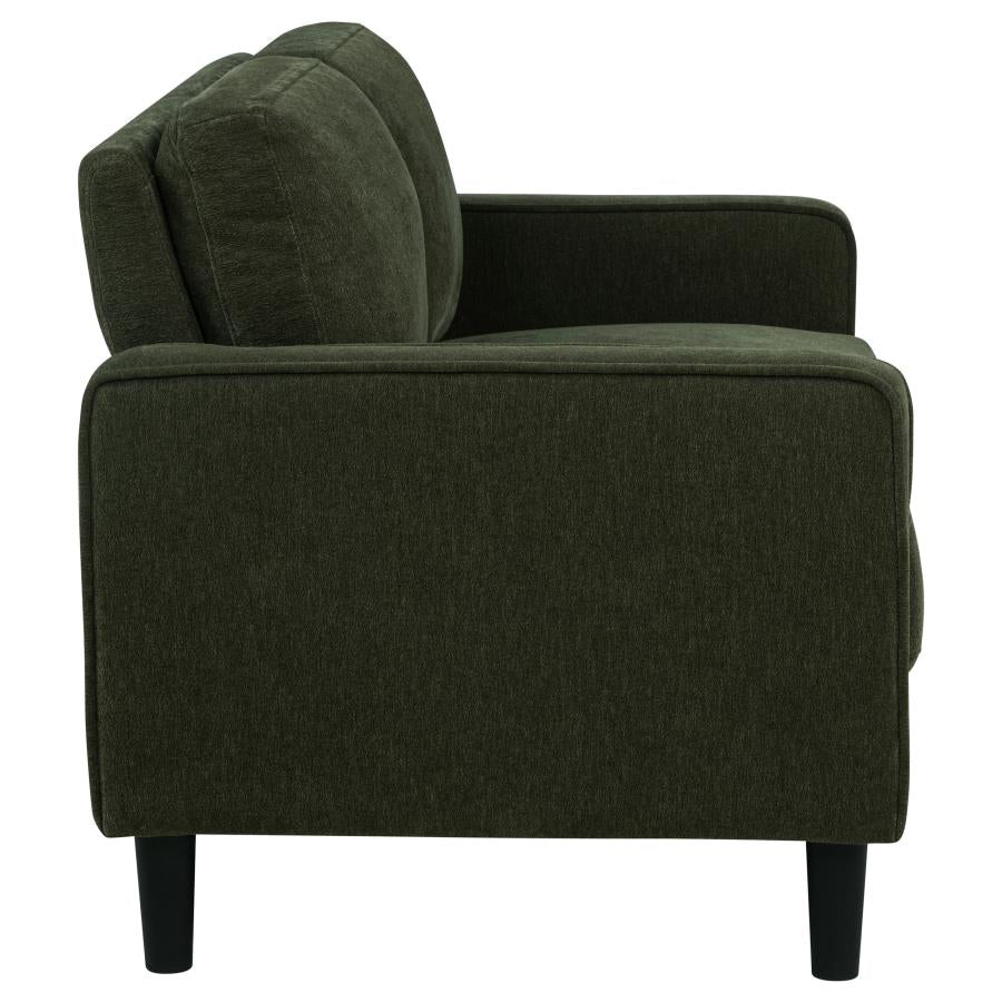 Ruth 3-piece Fabric Upholstered Track Arm Sofa Matcha Green - 511214-S3