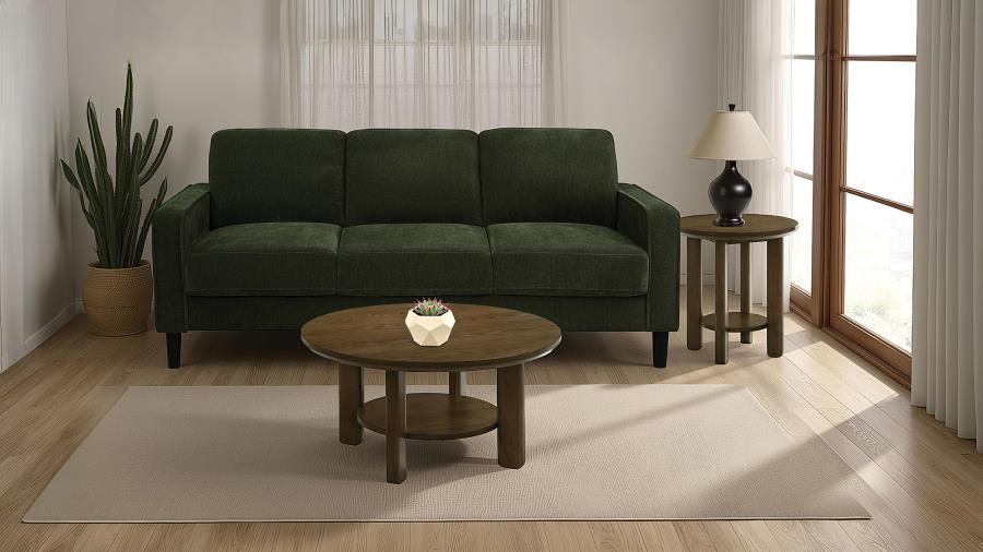 Ruth 77-inch Fabric Upholstered Track Arm Sofa Matcha Green - 511214