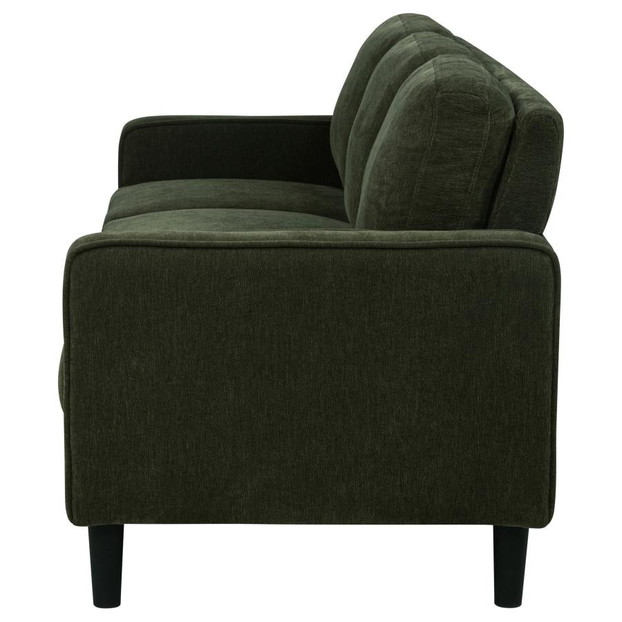 Ruth 77-inch Fabric Upholstered Track Arm Sofa Matcha Green - 511214