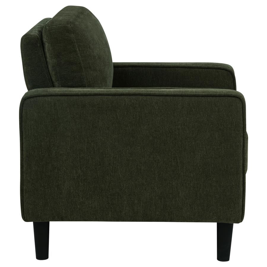 Ruth Fabric Upholstered Track Arm Accent Chair Matcha Green - 511216