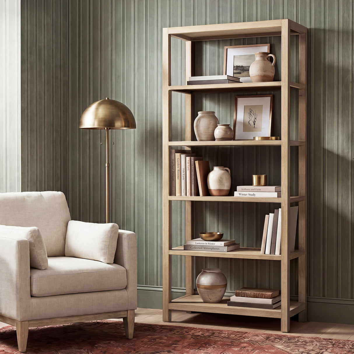 Ellis - 5 Shelf Open Frame Bookcase - Natural