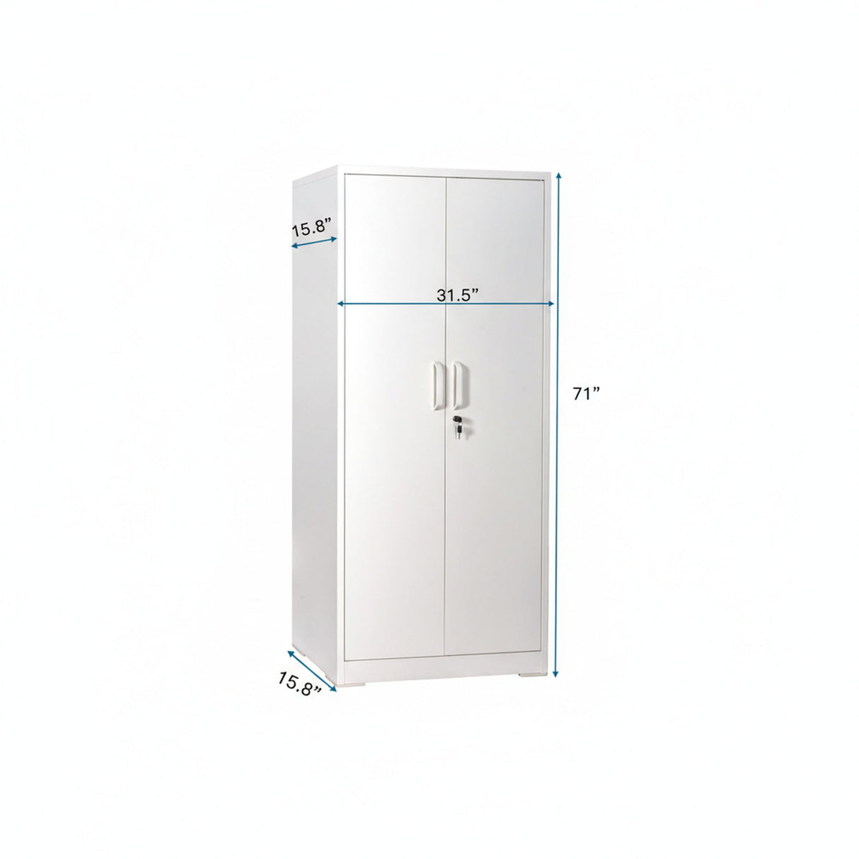Ironclad - Storage Cabinet With Locking Doors And 4 Adjustable Shelves