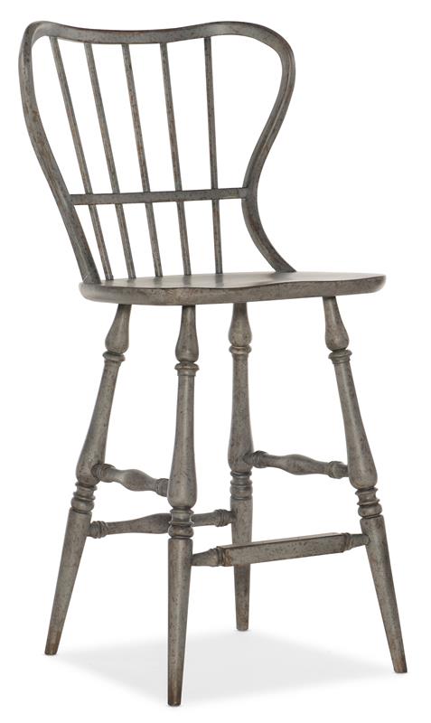 Ciao Bella Spindle Back Bar Stool-Speckled Gray - 5805-75361-96