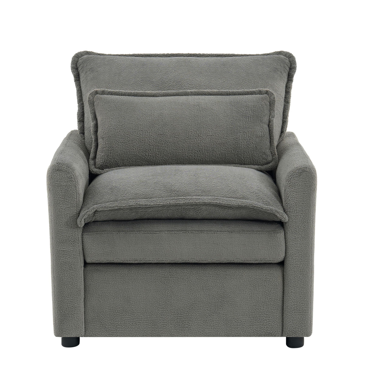 Modern Single Seat Accent Chair With Side Storage Pockets