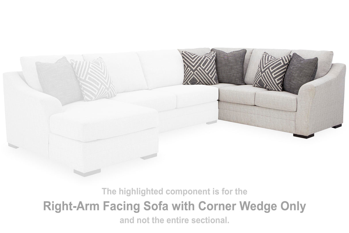 Koralynn Right-Arm Facing Sofa with Corner Wedge - 5410249