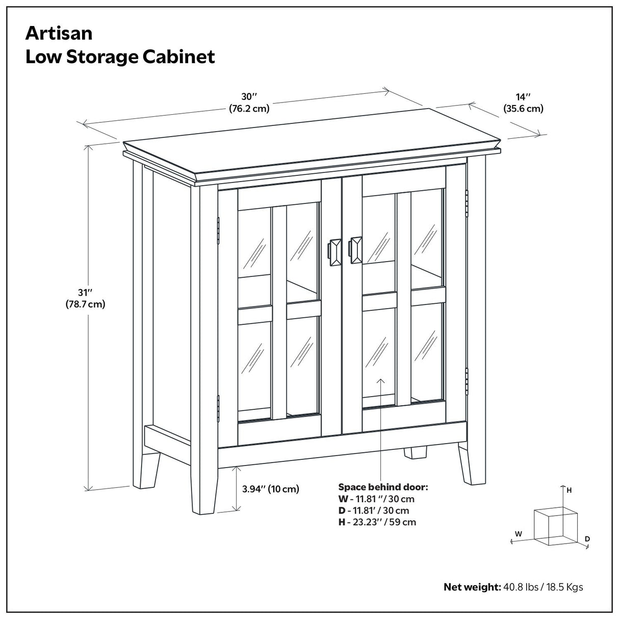 Artisan - Handcrafted Low Storage Cabinet