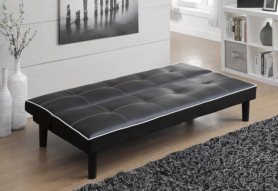 Katrina Upholstered Tufted Convertible Sofa Bed Black - 550044