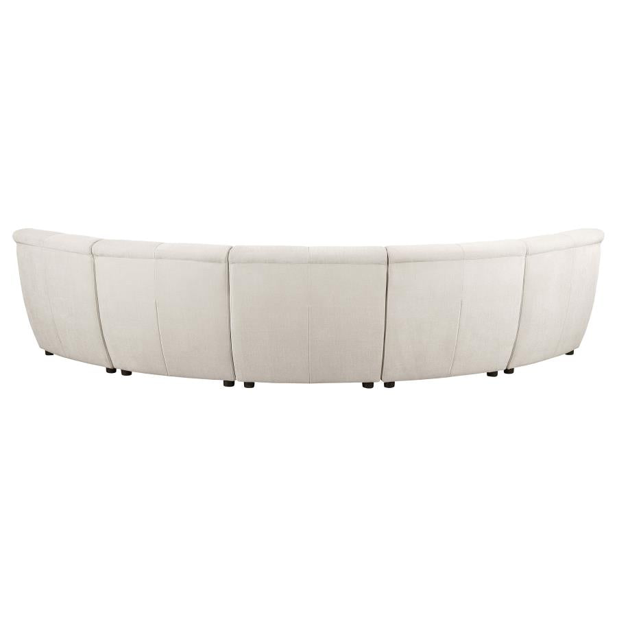 Charlotte 5-piece Upholstered Modular Sectional Sofa Ivory - 551300-S5